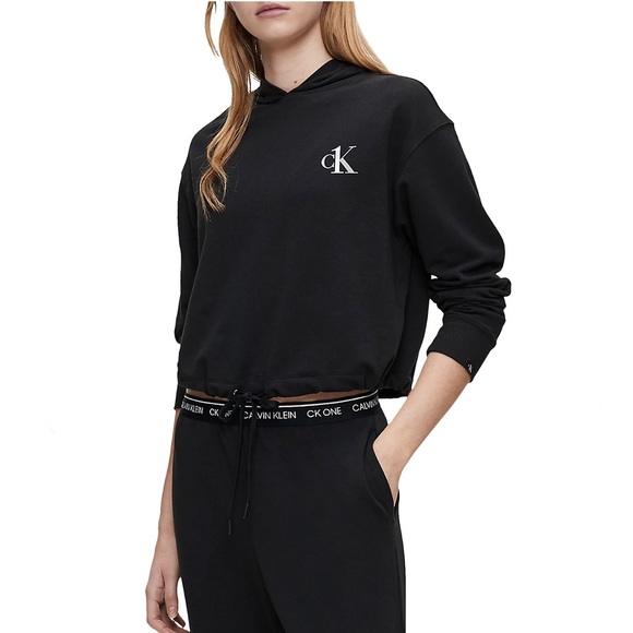 Calvin Klein CK One Long Sleeve Hoodie Size Large Black - Picture 1 of 4